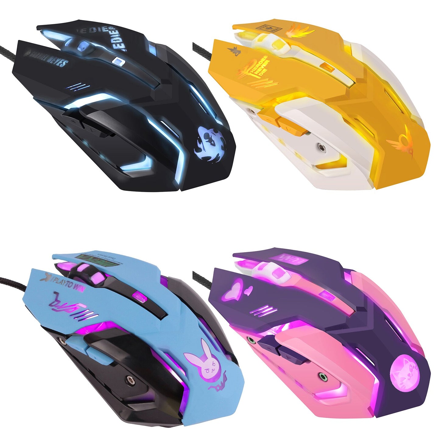 USB Wired 6 Buttons Ergonomic 2400dpi Optical Gaming Mouse - Craze Trends