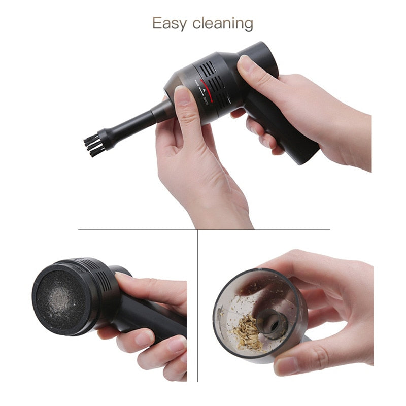 Mini Portable Car Handheld Vacuum Cleaner Cordless USB Rechargeable - Craze Trends