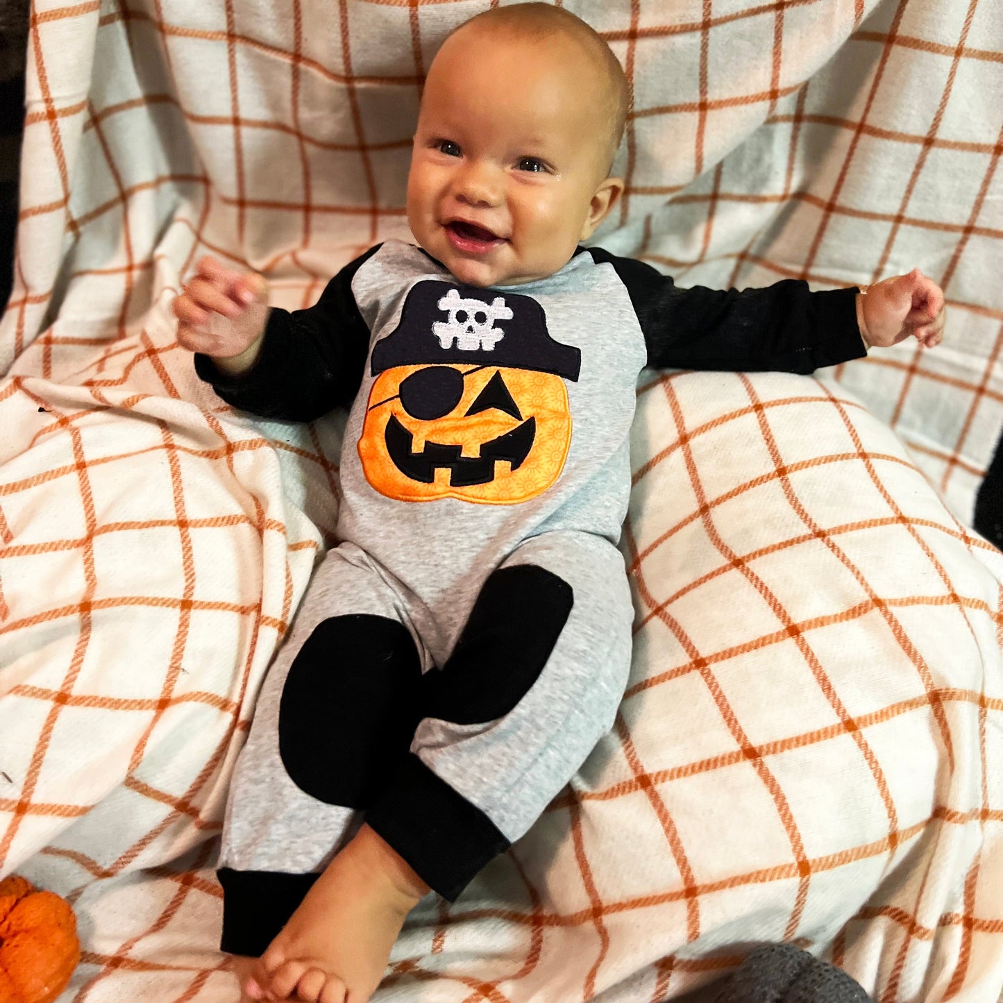 AnnLoren Halloween Pirate Jack O Lantern Long Sleeve Baby Toddler Boys - Craze Trends