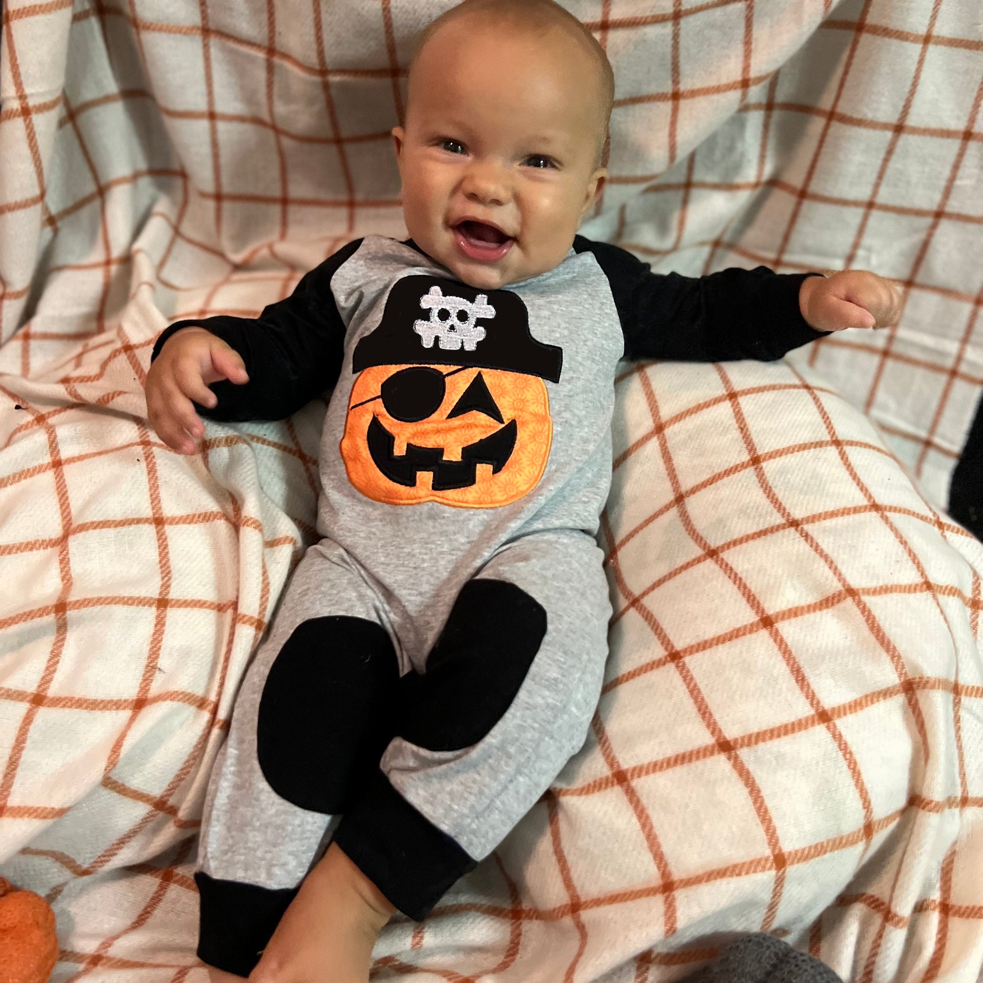 AnnLoren Halloween Pirate Jack O Lantern Long Sleeve Baby Toddler Boys - Craze Trends