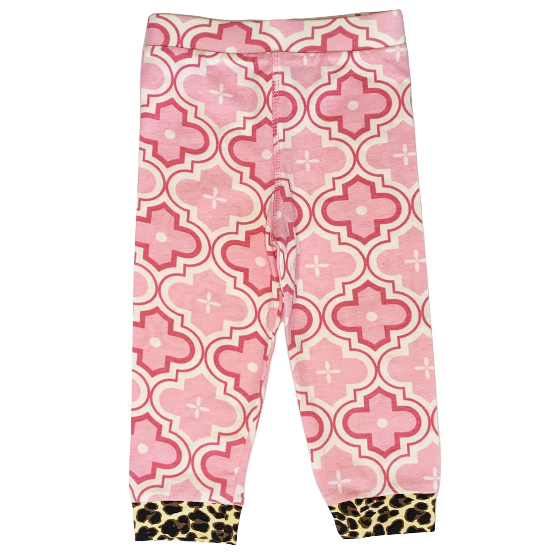 AnnLoren Baby Girls Layette Pink Leopard Onesie Pants Headband 3pc - Craze Trends