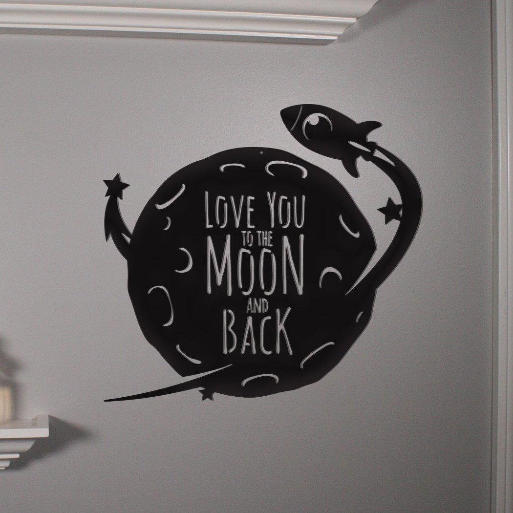 Moon and Back - Rocket - Metal Wall Art/Decor - Craze Trends