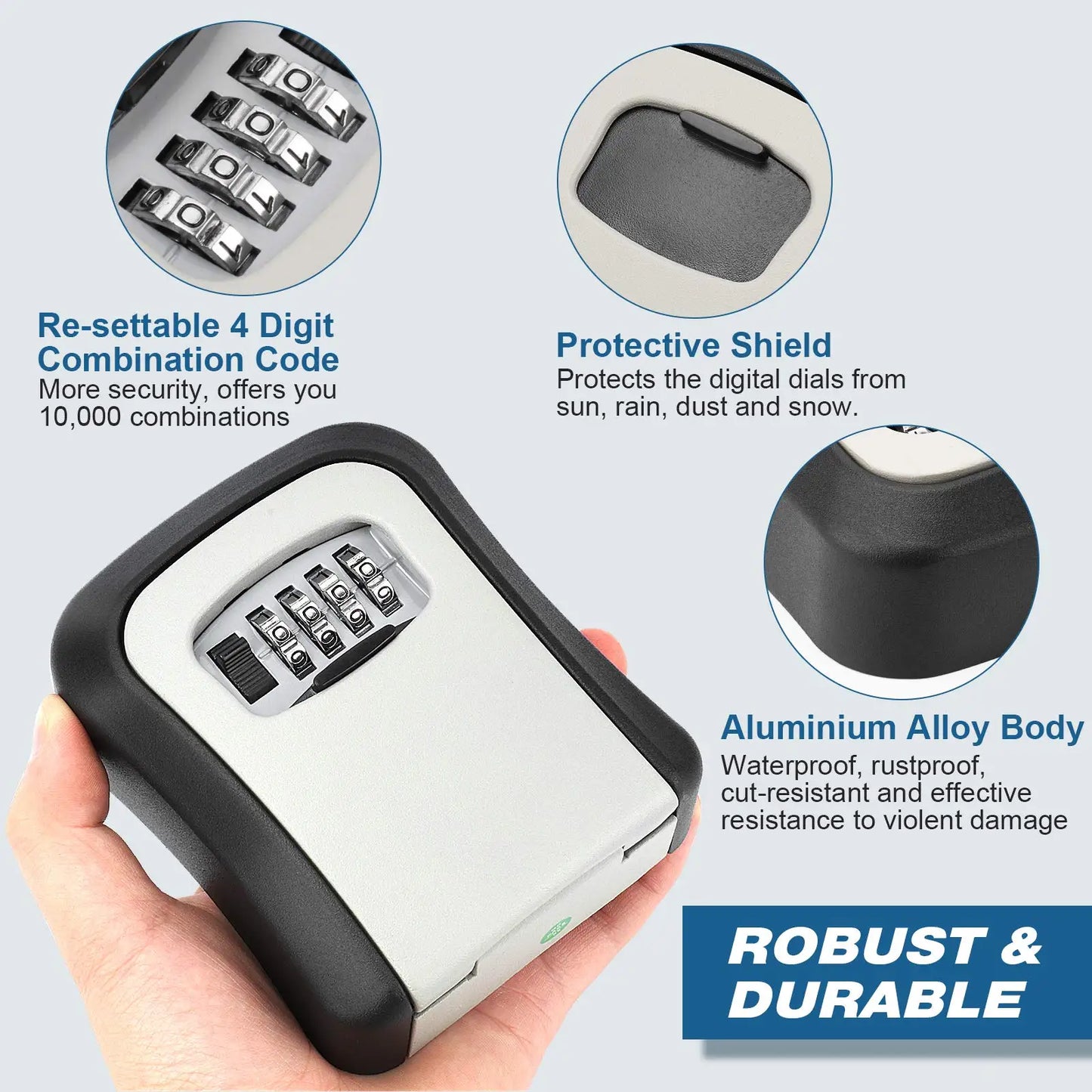 4 Digit Wall Mount Key Lock Box - Craze Trends