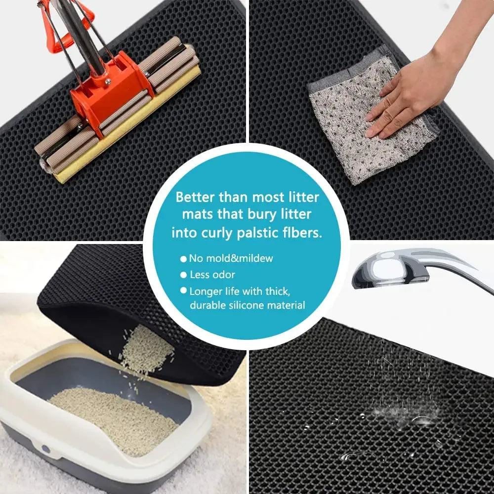 Double Layer Cat Litter Mat - Non-slip & Waterproof - Craze Trends