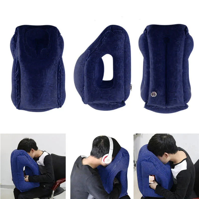 PVC Inflatable Air Travel Pillow - Portable Headrest - Craze Trends