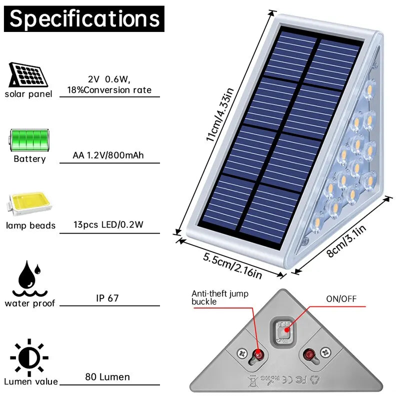 Outdoor LED Solar Step Light IP67 Waterproof - Craze Trends