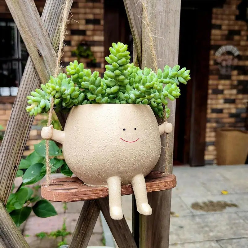 Swing Face Planter Pot - Charming Garden Decor - Craze Trends