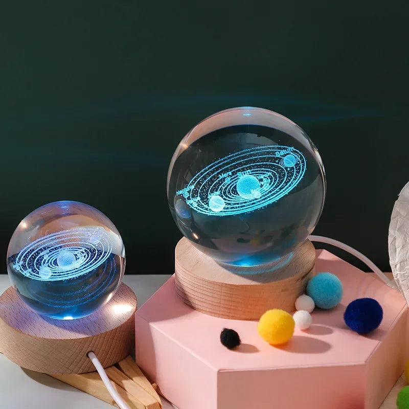 3D Crystal Solar System Globe - Craze Trends