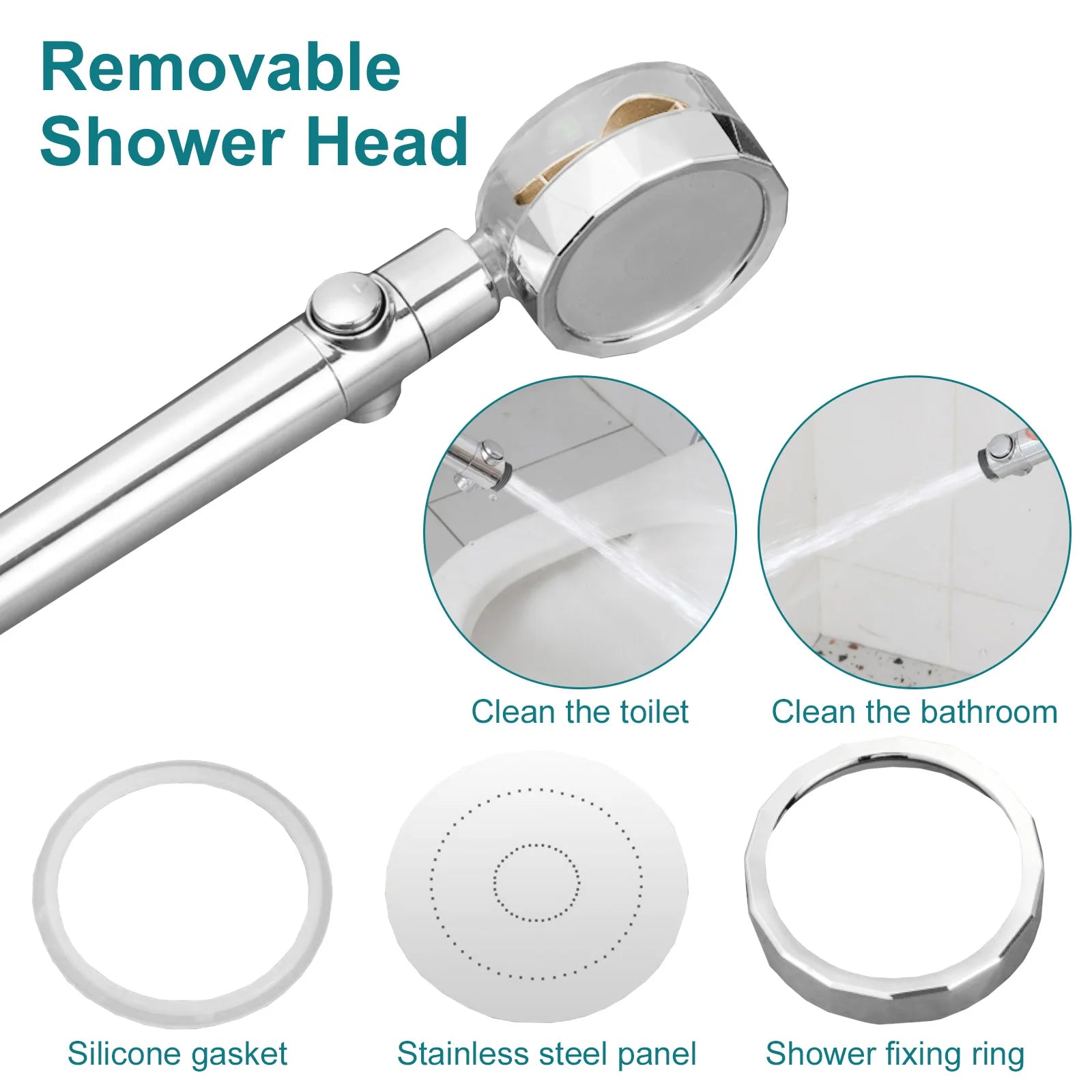 Golden High-Pressure Shower Head - Craze Trends