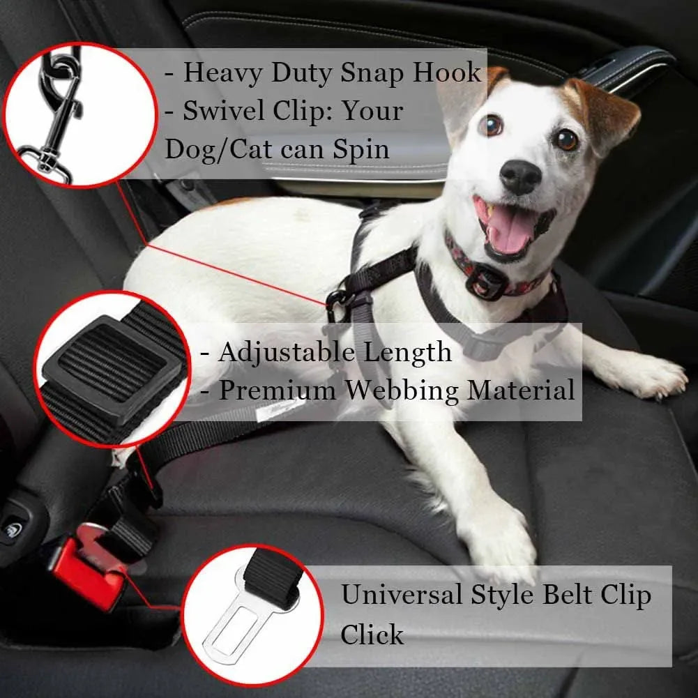 Adjustable Pet Seat Belt & Harness Combo - Craze Trends