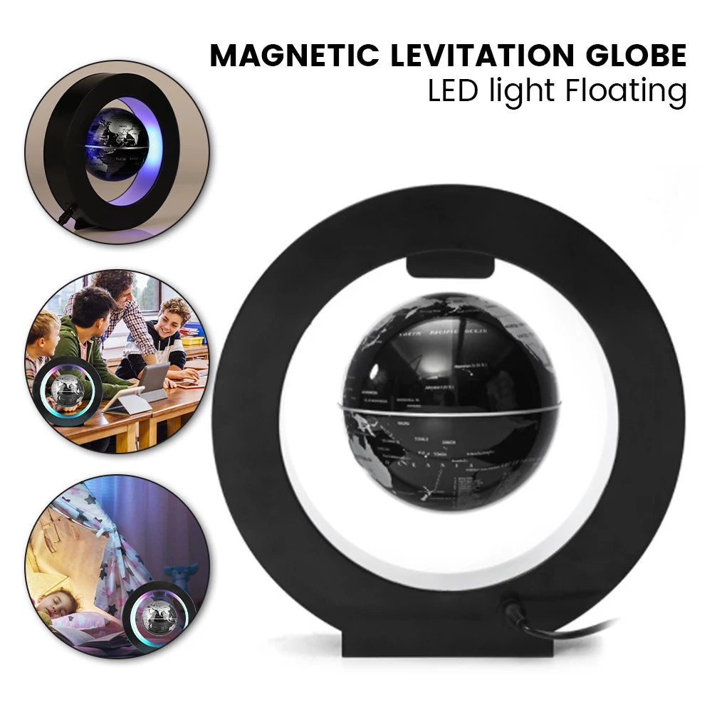 Magnetic Levitation Globe LED Light C Shape & O Shape - Craze Trends