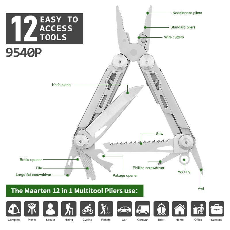 12-in-1 Multitool Pliers