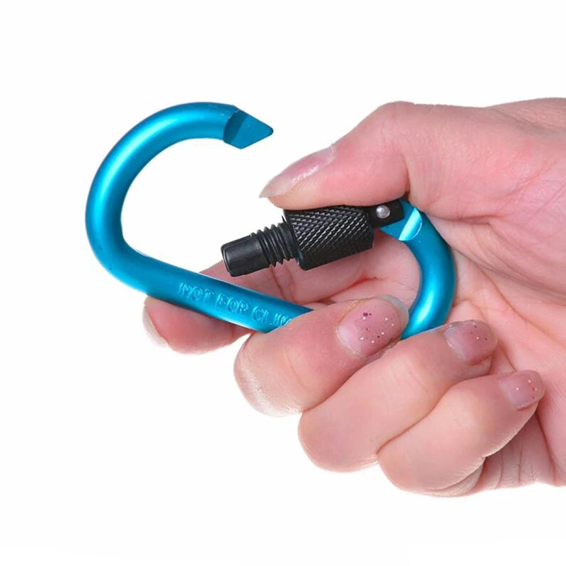 4Pcs Carabiner Clips with Screw Gate