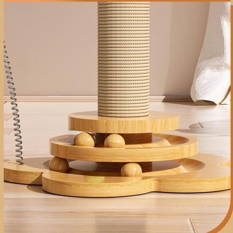 Solid Wood Cat Turntable & Toy Set - Craze Trends