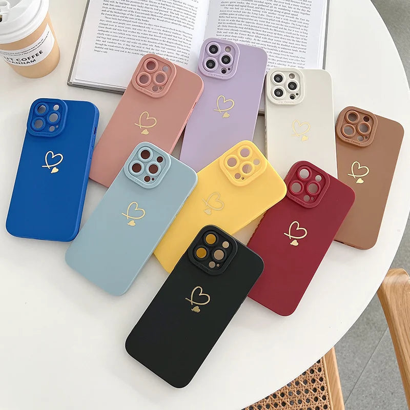 Cute Love Heart Silicone Phone Case - Craze Trends