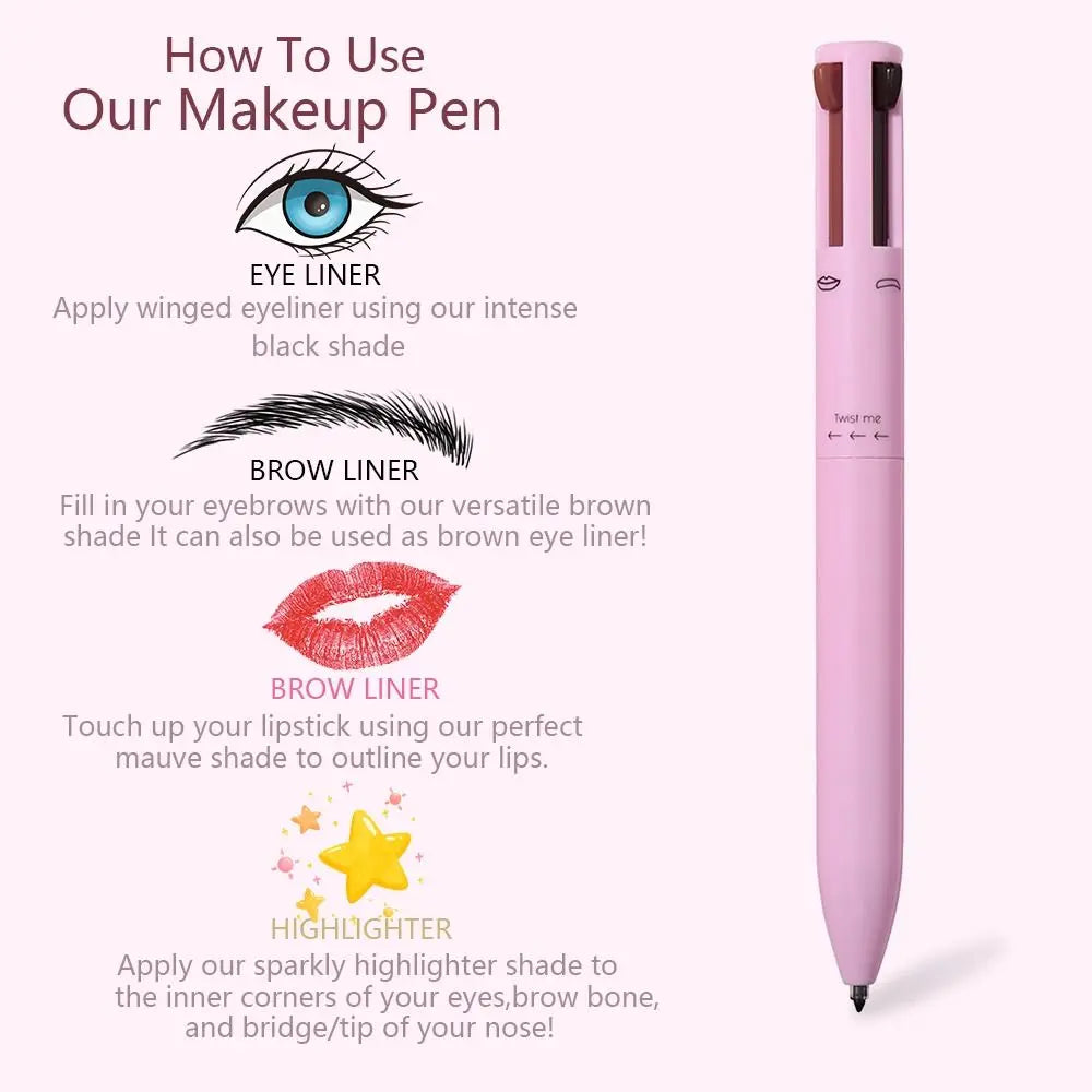 4-In-1 Waterproof Eyebrow and Eyeliner Pen - Craze Trends