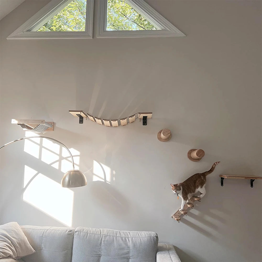 Cat Climbing Shelf with Sisal Scratching Post - Craze Trends