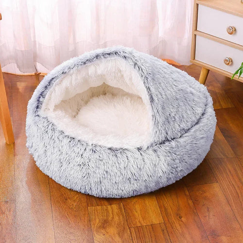 Plush Round Cat Bed Pet Mattress Warm Soft and Comfortable Basket Cat - Craze Trends