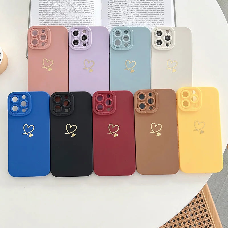 Cute Love Heart Silicone Phone Case - Craze Trends