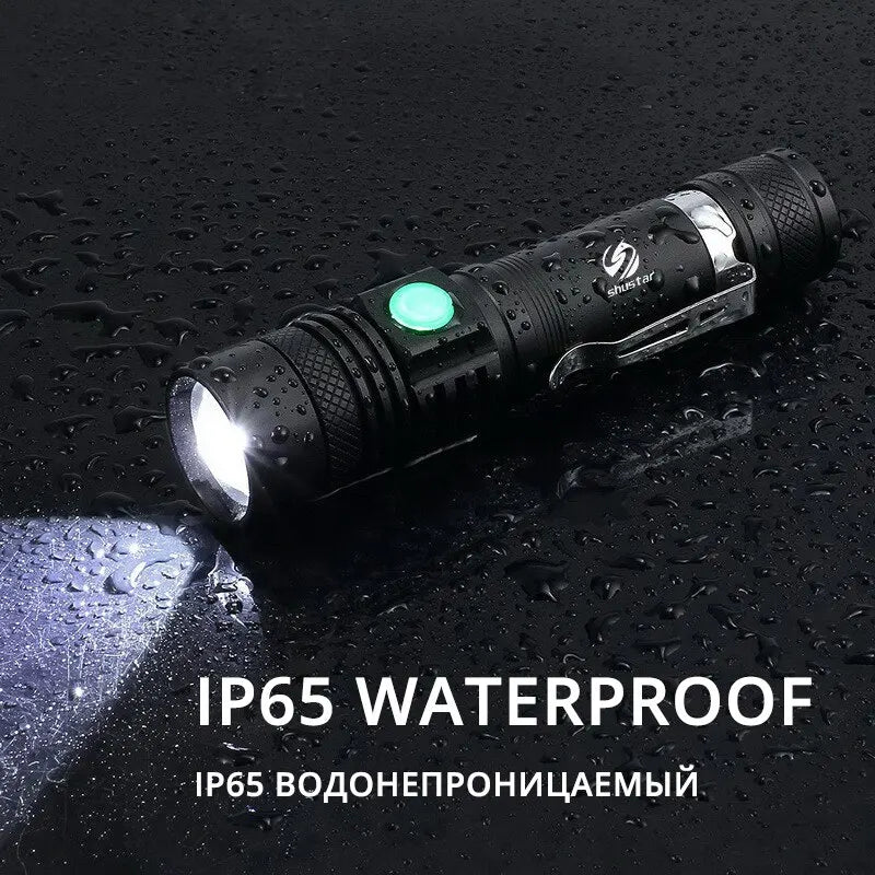 High Power LED Flashlight with Zoom & Multiple Modes