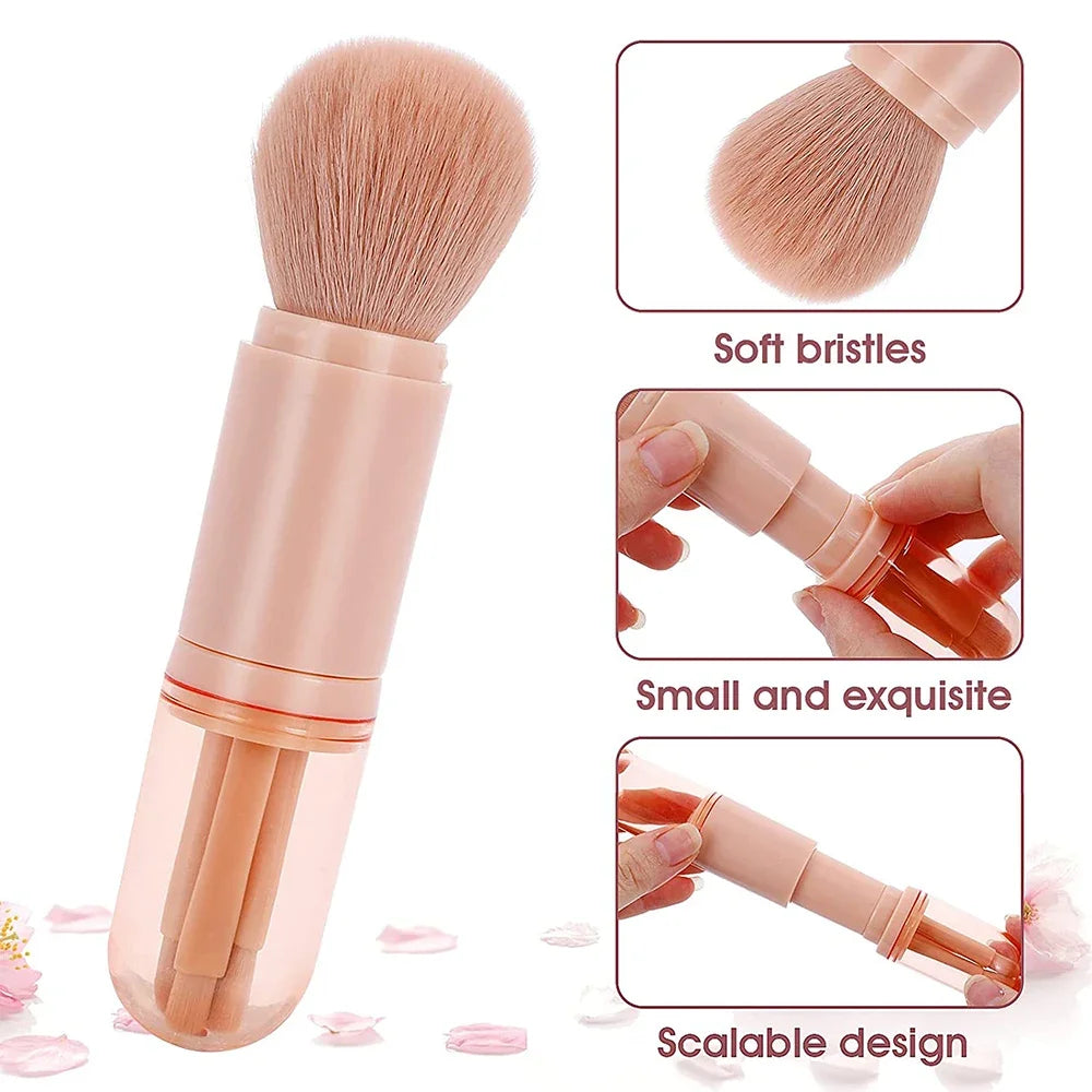 4 in 1 Makeup Brush Set Mini - Craze Trends