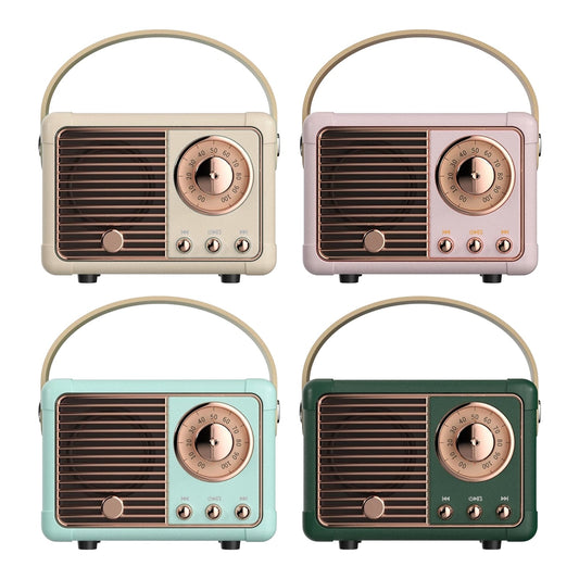 Bluetooth Compact Retro Speakers with Radio - Craze Trends