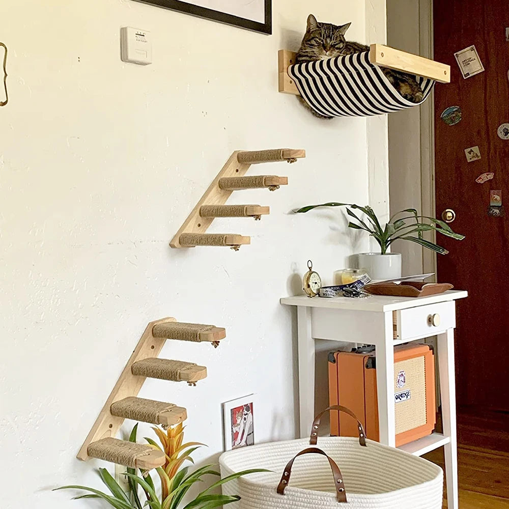 Cat Climbing Shelf with Sisal Scratching Post - Craze Trends