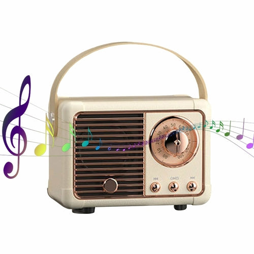 Bluetooth Compact Retro Speakers with Radio - Craze Trends