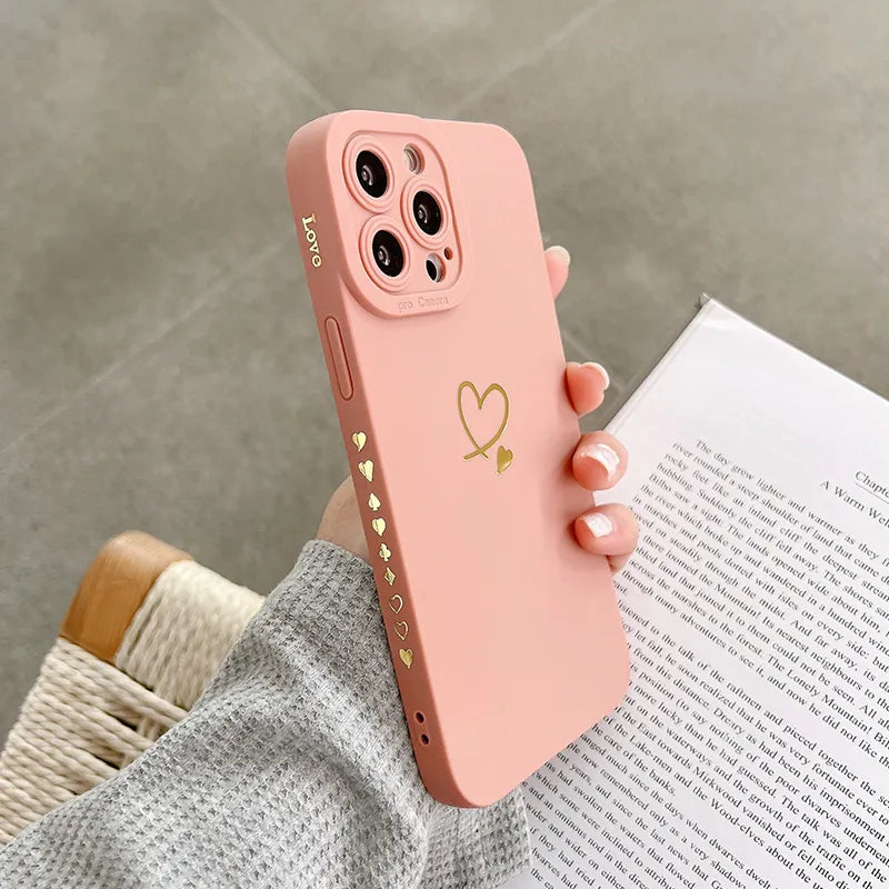 Cute Love Heart Silicone Phone Case - Craze Trends