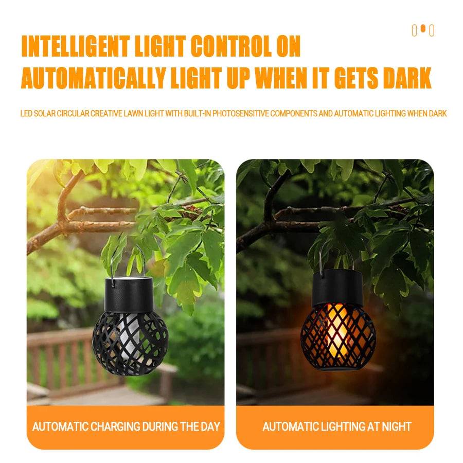 LED Solar Flame Hanging Lantern - Craze Trends