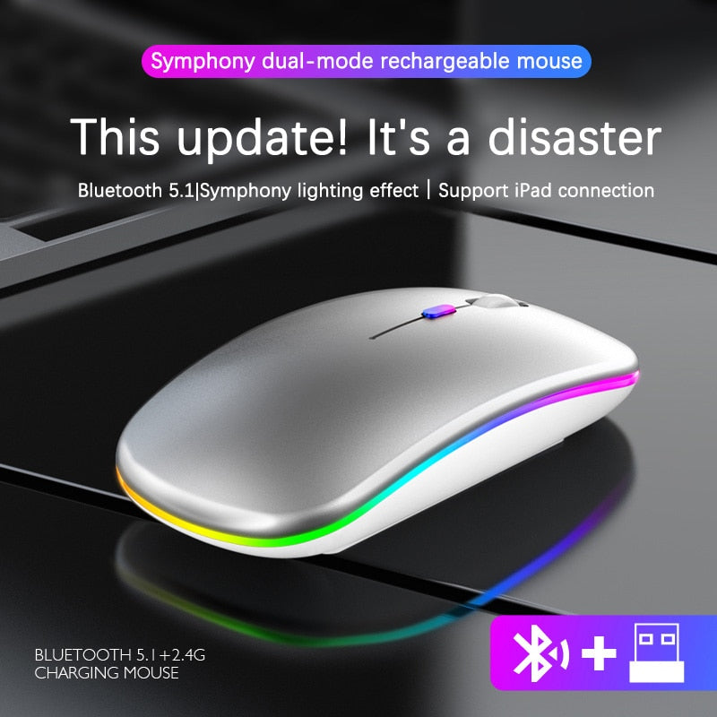 RGB Wireless Bluetooth Mouse - Craze Trends