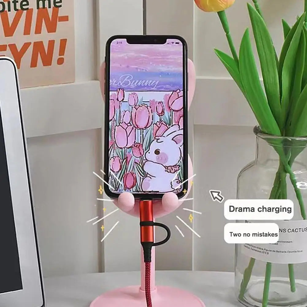 Adjustable Cartoon Rabbit Phone Holder - Craze Trends