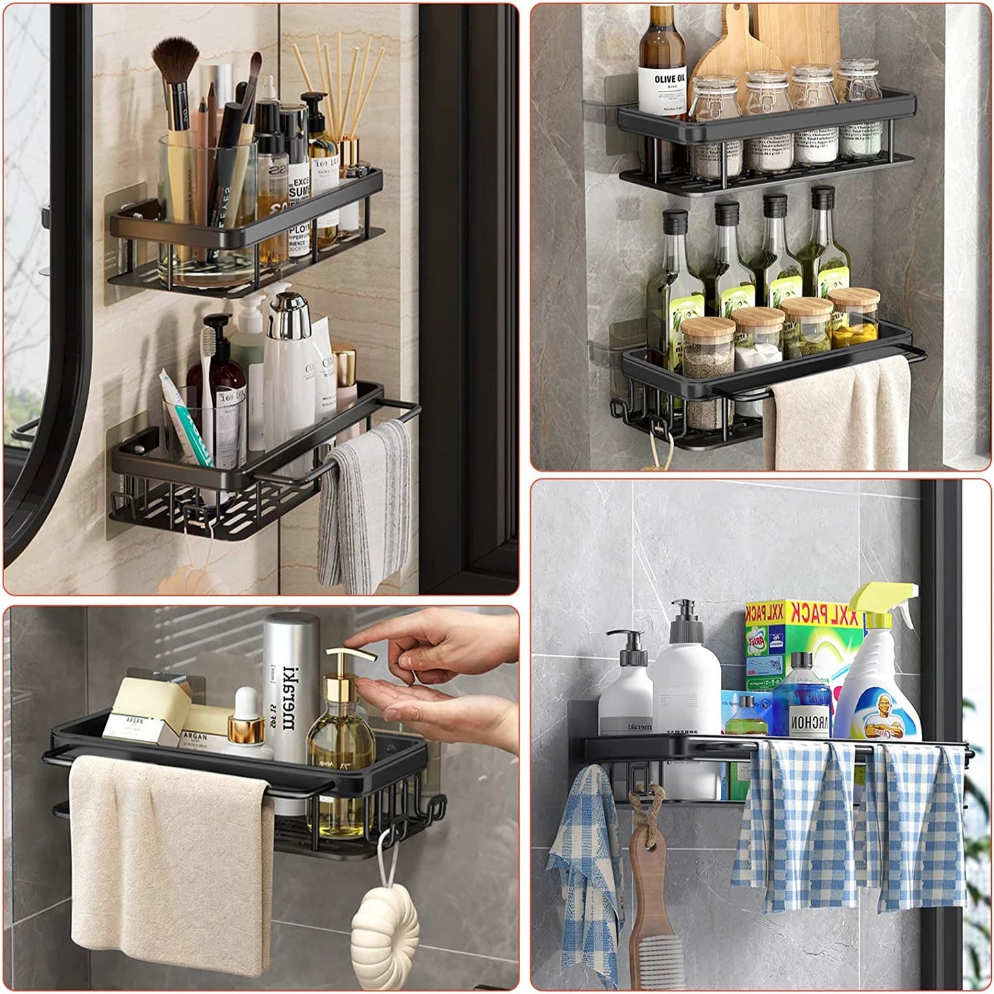 Aluminum Bathroom Shelf Organizer