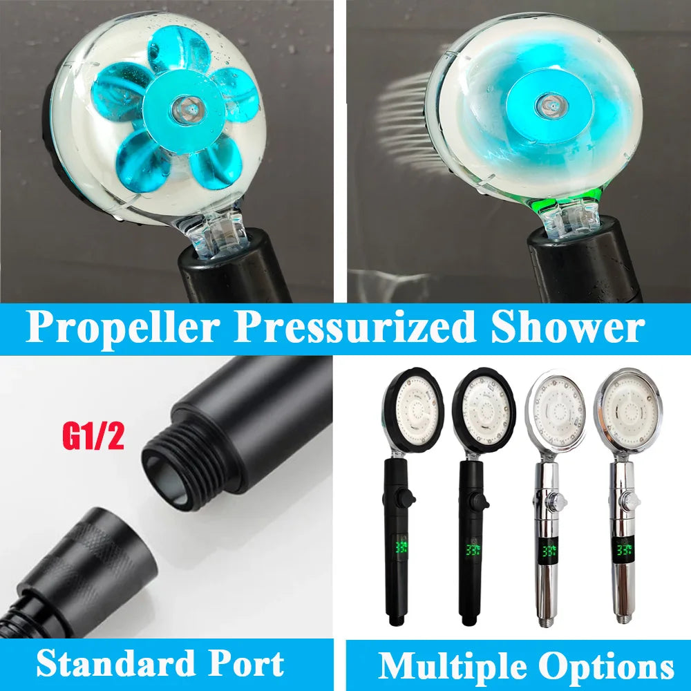 LED Shower Head 7 Colors Changes High Pressure Hand Showerhead - Craze Trends