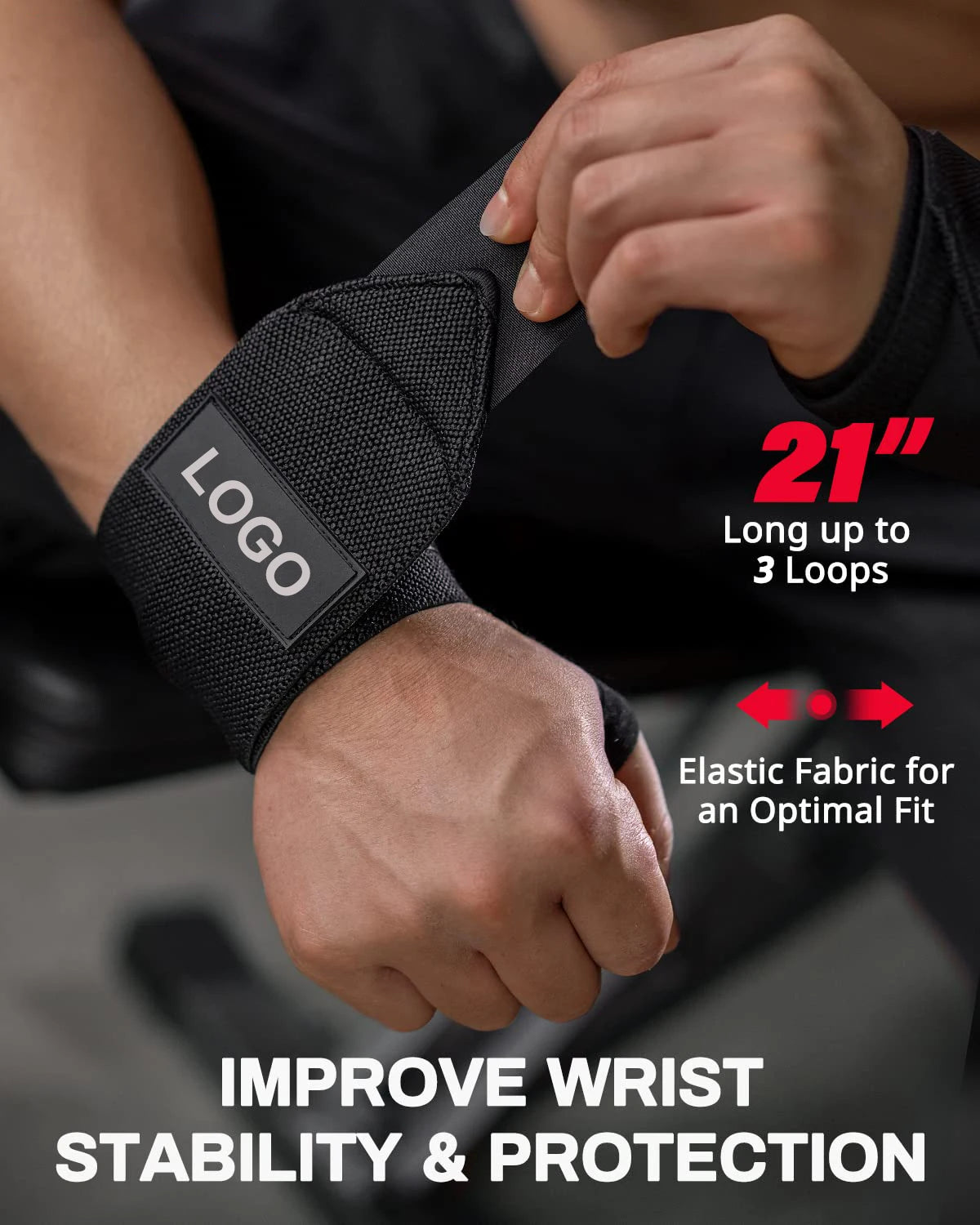 Strength Wrist Support Straps - Custom Logo