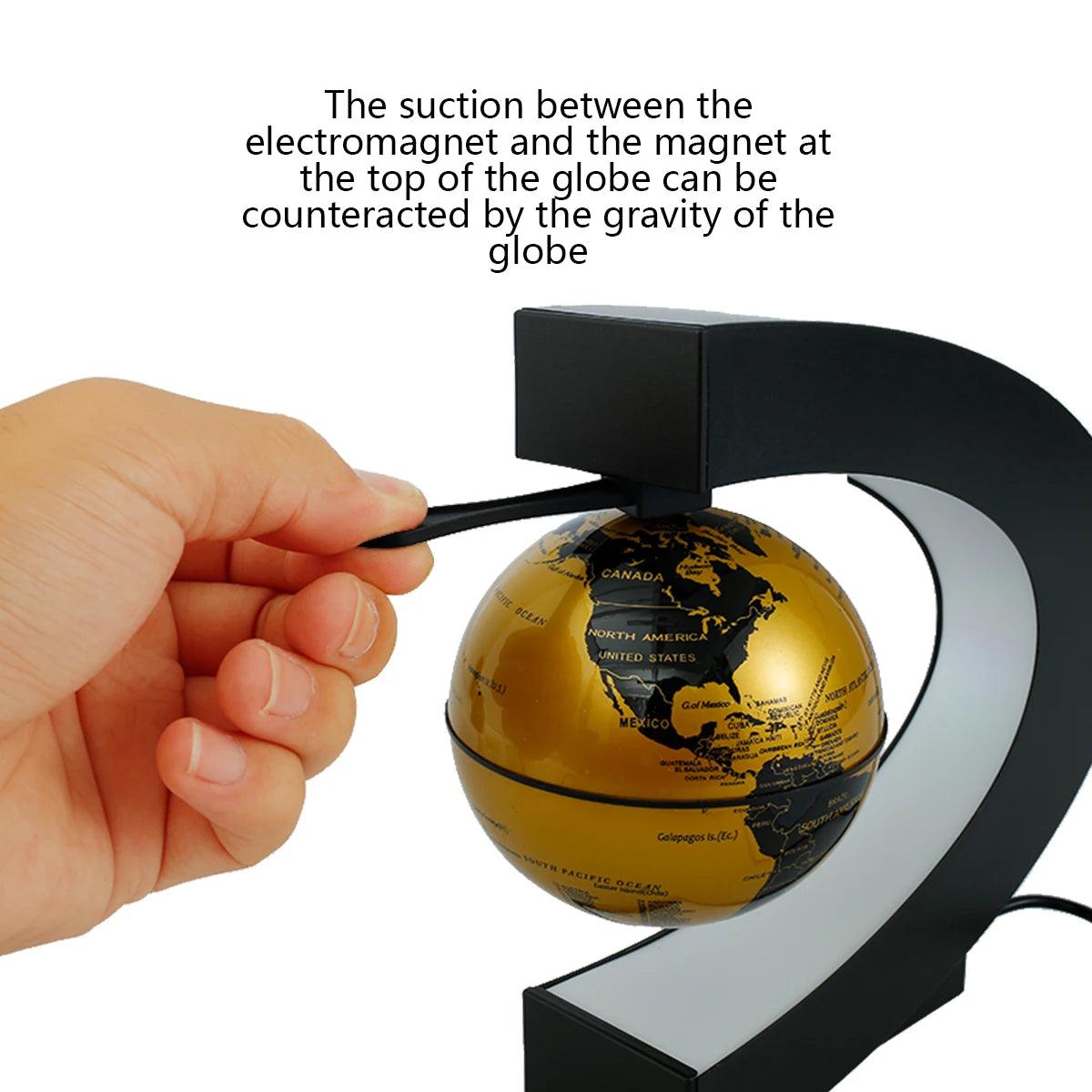 Magnetic Levitation Globe LED Light C Shape & O Shape - Craze Trends