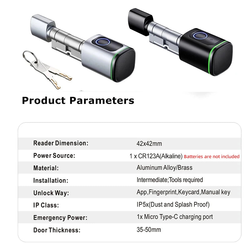 RAYKUBE S1 Tuya BLE TT Lock Smart Electronic Door Lock - Craze Trends