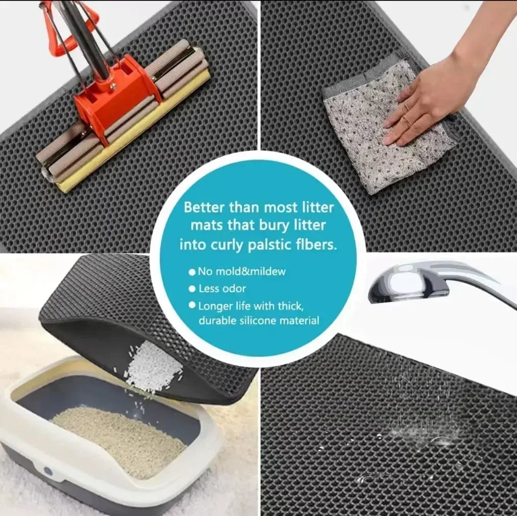 Double-layer Non-slip Cat Litter Mat - Craze Trends