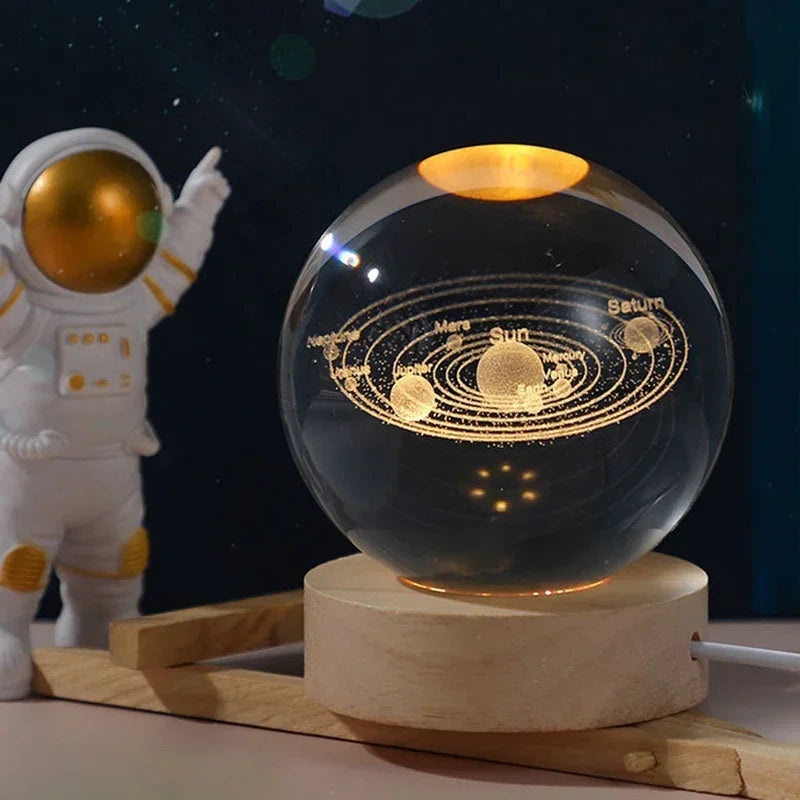 3D Crystal Solar System Globe - Craze Trends