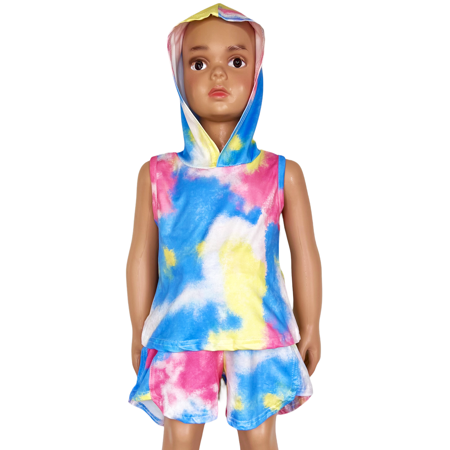 AL Limited Little & Big Girls Pastel Tie Dye Hoodie Top Shorts Camp - Craze Trends