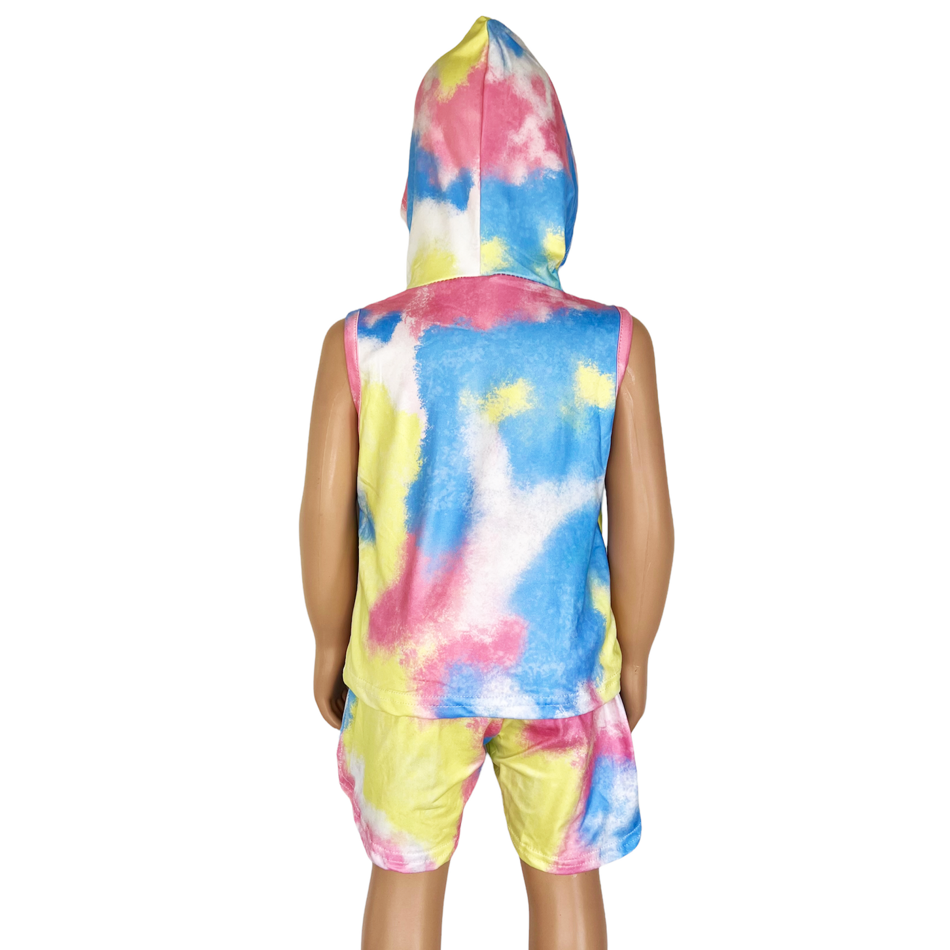 AL Limited Little & Big Girls Pastel Tie Dye Hoodie Top Shorts Camp - Craze Trends