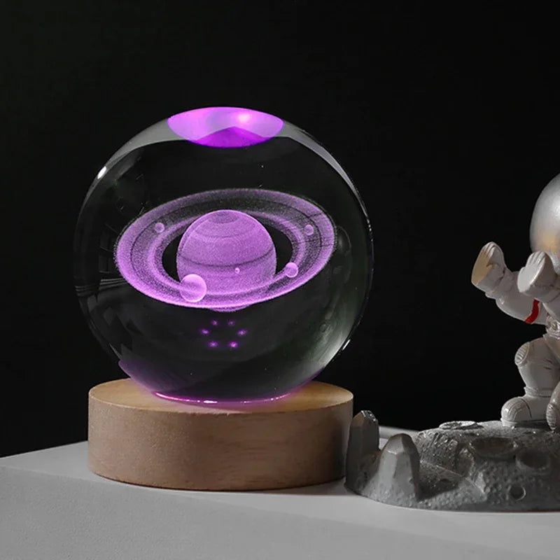 3D Crystal Solar System Globe - Craze Trends