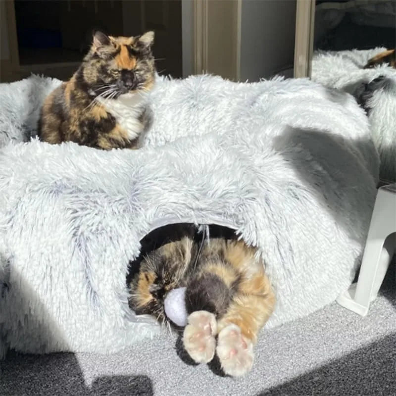 Plush Cat Tunnel Bed - Craze Trends