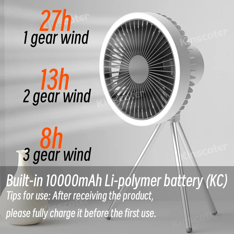 Rechargeable Camping Light Fan