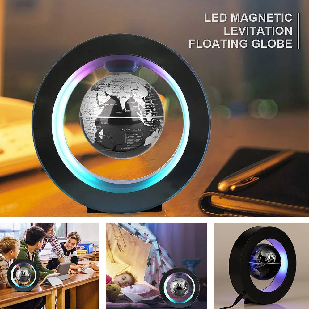 Magnetic Levitation Globe LED Light C Shape & O Shape - Craze Trends