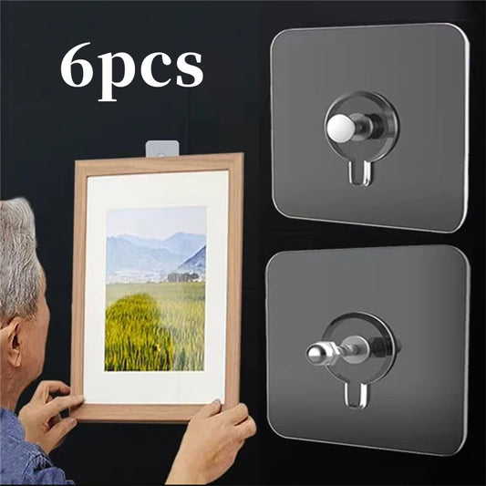 Transparent Adhesive Wall Hooks Set - Craze Trends