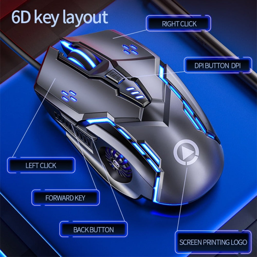 Dragon 6 Buttons 3200 DPI Gaming Mouse - Craze Trends