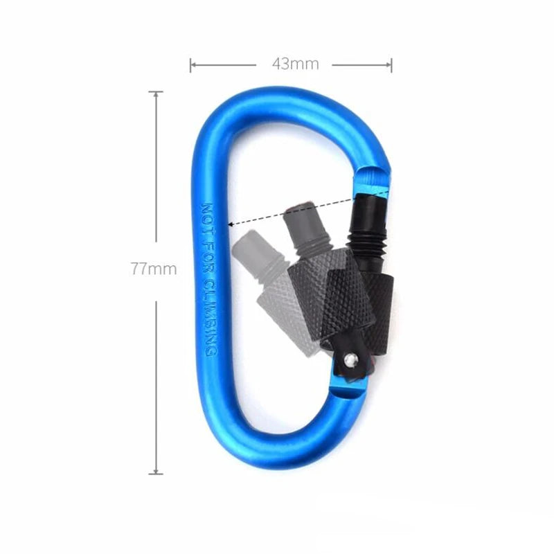 4Pcs Carabiner Clips with Screw Gate