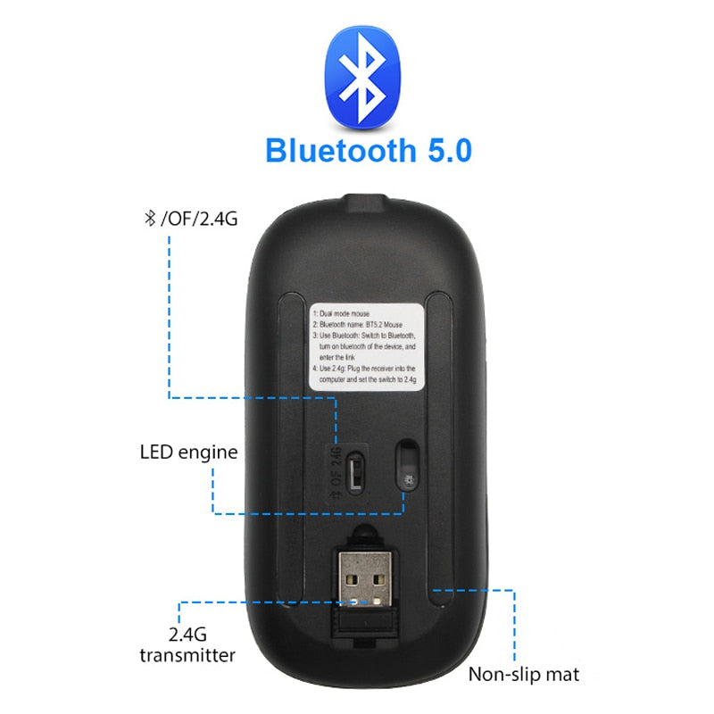 RGB Wireless Bluetooth Mouse - Craze Trends