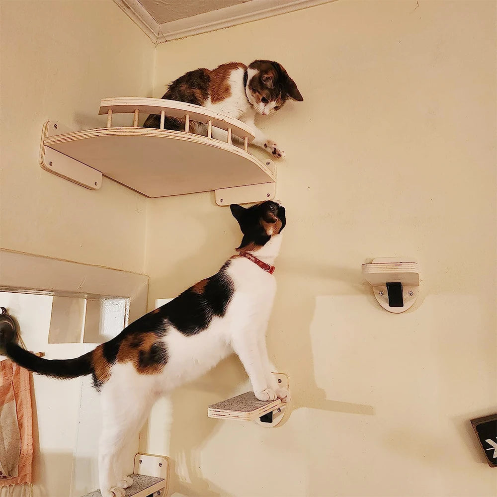 Cat Climbing Shelf with Sisal Scratching Post - Craze Trends